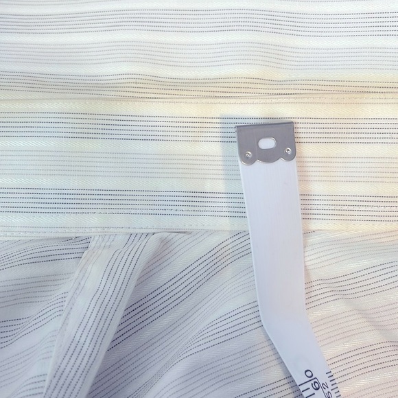 Roberto Villini, White stripe w/ blue dress shirt, Front button, 100% cotton - Picture 4 of 5